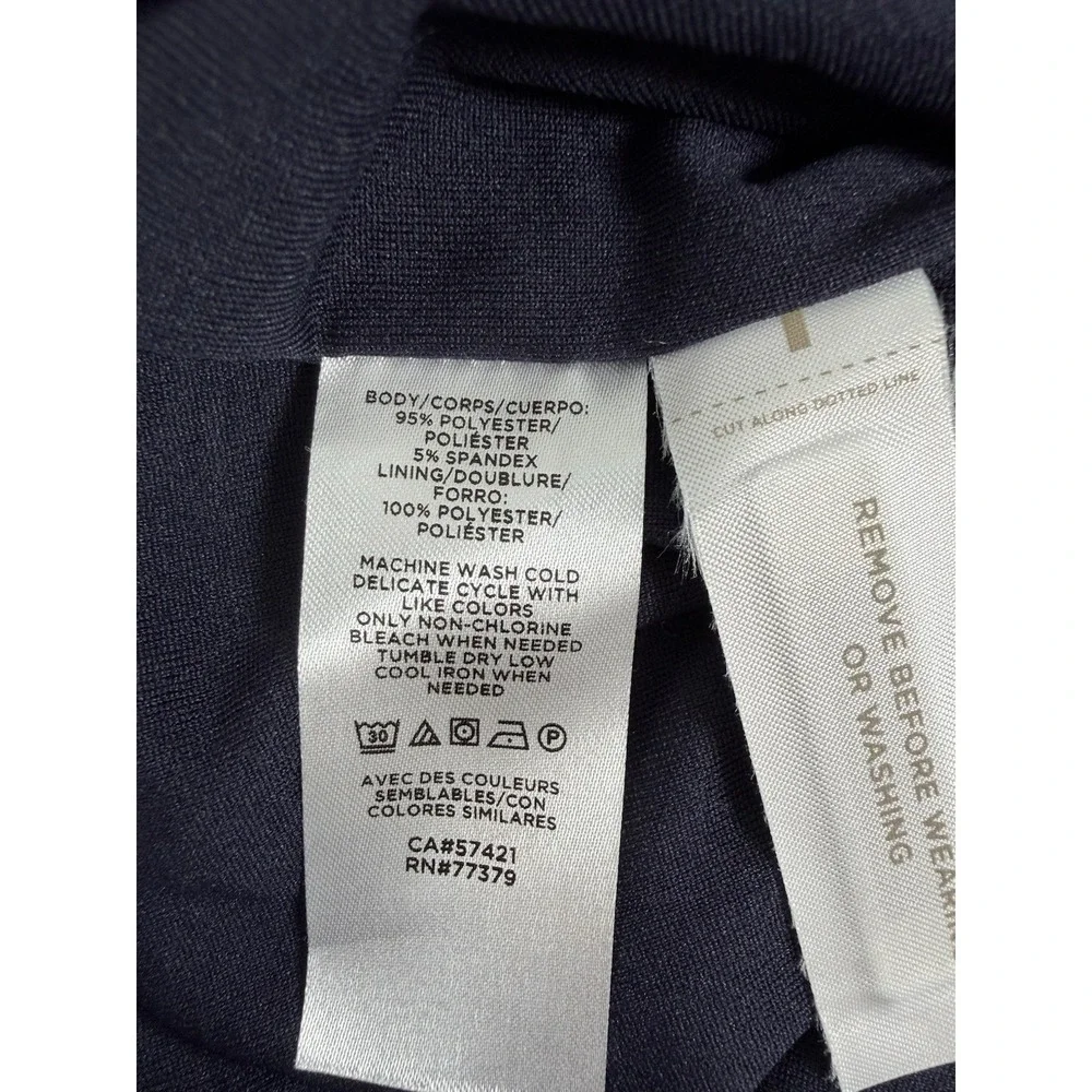 Ann Taylor Wrap Around Dress Sleeveless Stretch Shells Black White Size 8‎ - Picture 3 of 6